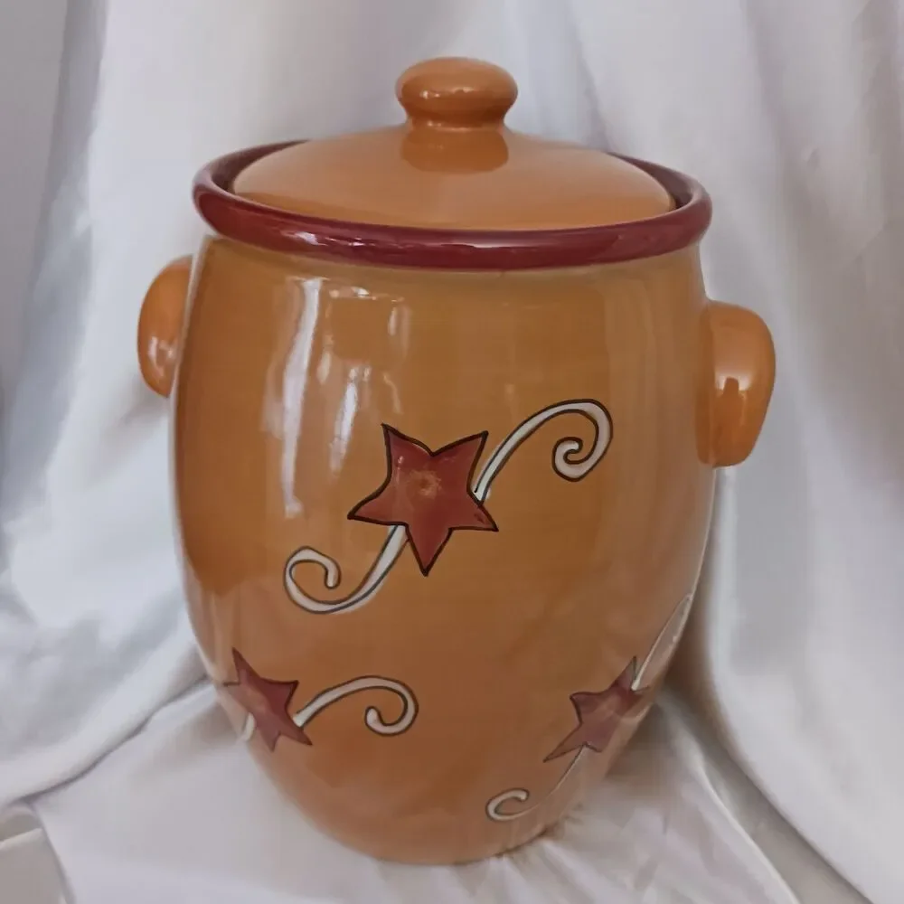 REDWARE BELIEVE SNOWMAN COOKIE JAR